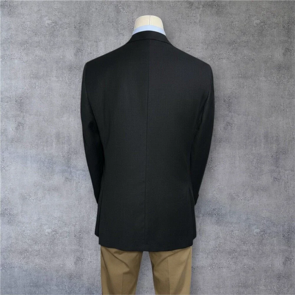 HART SCHAFFNER MARX Mens Blazer Sport Coat Two Button Jacket 44R Wool Gray Suits